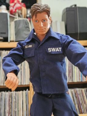 1998 G.I. Joe SWAT Action Figure in Navy Blue Uniform